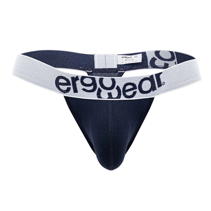 ErgoWear Thongs MAX Cotton Sports Edge Low - Rise Thong Navy Blue 1470 906