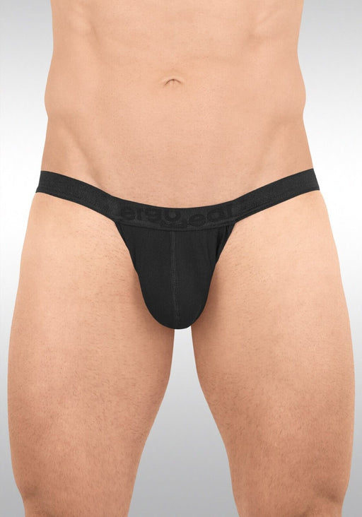 ErgoWear Thongs SLK Hyper - Soft 3Dimensional Pouch in Black 1660 6 - SexyMenUnderwear.com