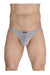 ErgoWear Thongs X4D Soft Microfibre Silver Gray Thong 1591 94 - SexyMenUnderwear.com