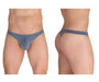 ErgoWear Thongs X4D Soft Microfibre Smoke Blue Thong 1595 94 - SexyMenUnderwear.com