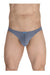 ErgoWear Thongs X4D Soft Microfibre Smoke Blue Thong 1595 94 - SexyMenUnderwear.com