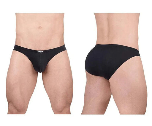 ErgoWear X4D Bikini Briefs Low - Rise Ergonomically Shaped Pouch in Black 17001