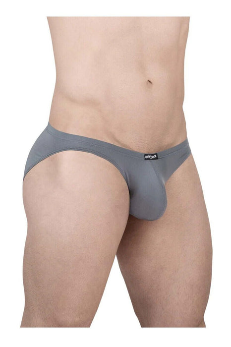 ErgoWear X4D Low Rise Bikini - Briefs Ergonomically Shaped Pouch in Gray 1704 - SexyMenUnderwear.com