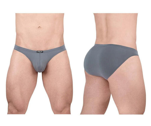 ErgoWear X4D Low Rise Bikini - Briefs Ergonomically Shaped Pouch in Gray 1704 - SexyMenUnderwear.com