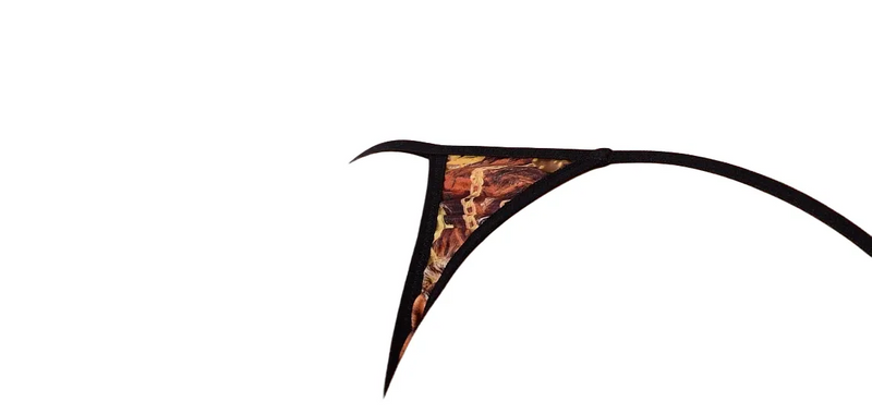 L/XL Thongs Eros Veneziani Italian Animal Print Thong 6977 MX9-42