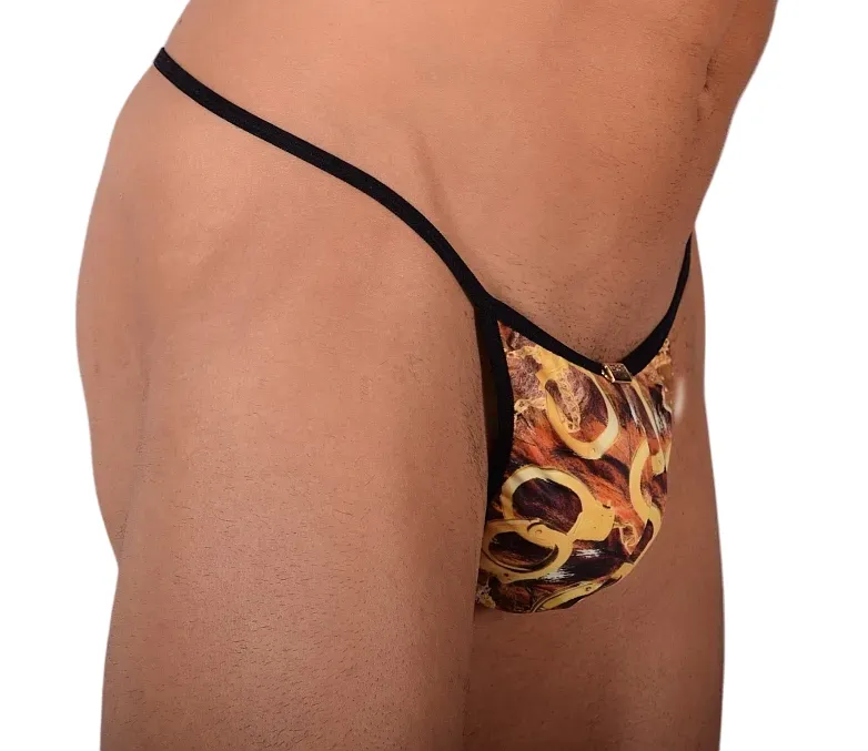L/XL Thongs Eros Veneziani Italian Animal Print Thong 6977 MX9-42
