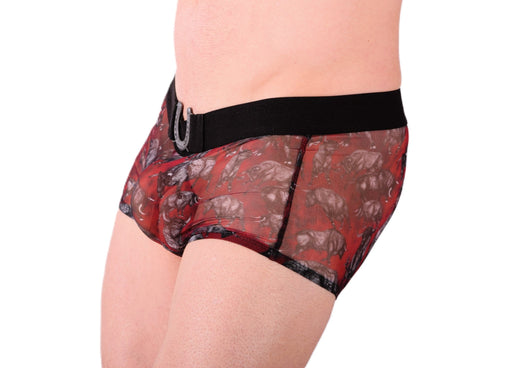 Gregg Homme Boxer Charger Mesh See trough Trunk Horseshoe 133005 130 - SexyMenUnderwear.com