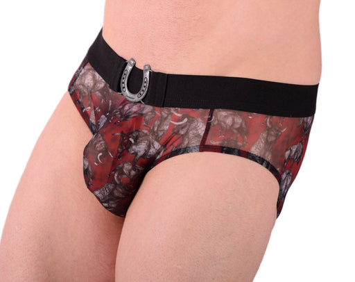 Gregg Homme Brief Charger Mesh Slip See Trough Horseshoe 133003 130 - SexyMenUnderwear.com