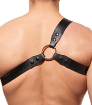 GREGG HOMME Harness Solid Gold Ring And Zipper Adjustable Snaps 190860 G1353