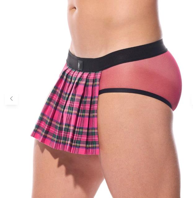 Gregg Homme Kilt Brief Combo Open Pouch KINKILT Soft Mesh Pink Briefs 210503 GT41