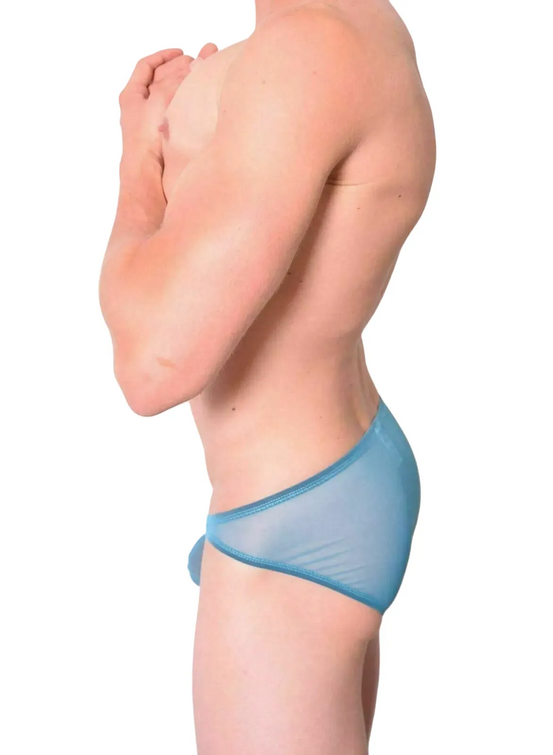 GREGG HOMME Sheer Briefs Kasanova See-Through Brief C-Ring Light Blue 34