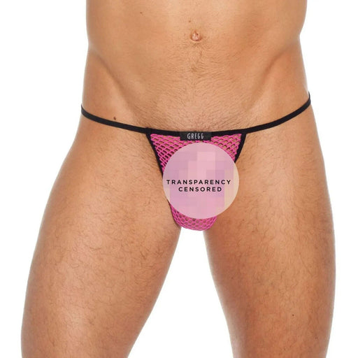 GREGG HOMME T - Back Strings Beyond Doubt Net Mesh G - String Magenta 110214 1531