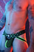 Jockstrap BREEDWELL Dic*matized Peek - a - Boo Jock in Neon Green 49 - SexyMenUnderwear.com