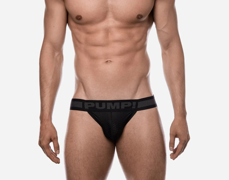 Jockstrap PUMP! Full Black Mesh Jock Ninja Elastic Waistband 15016 132