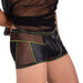 Kit Gregg Homme L Tank Top & M Boxer Front Zip Black/Neon Green 33656 MX14 - SexyMenUnderwear.com