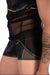 Kit Gregg Homme L Tank Top & M Boxer Front Zip Black/Neon Green 33656 MX14 - SexyMenUnderwear.com