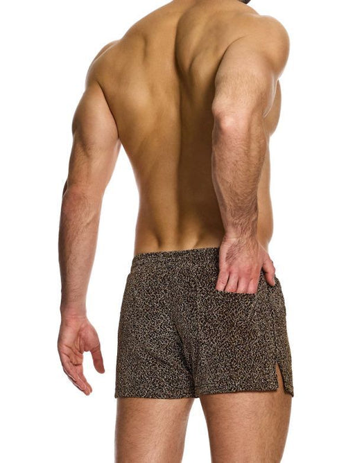 Knitted Shorts MODUS VIVENDI Crackled Slim Fit Retro - Shorts Yarns Brown 25361 B932