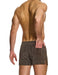 Knitted Shorts MODUS VIVENDI Crackled Slim Fit Retro - Shorts Yarns Brown 25361 B93 - SexyMenUnderwear.com