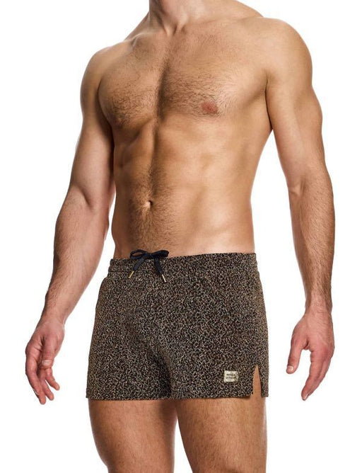 Knitted Shorts MODUS VIVENDI Crackled Slim Fit Retro - Shorts Yarns Brown 25361 B931