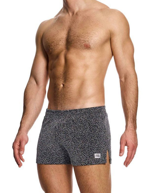 Knitted Shorts MODUS VIVENDI Crackled Slim Fit Retro - Shorts Yarns Grey 25361 B931