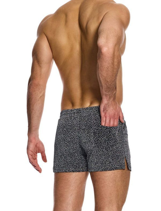 Knitted Shorts MODUS VIVENDI Crackled Slim Fit Retro - Shorts Yarns Grey 25361 B93 - SexyMenUnderwear.com