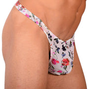 L SMU Sensual Thong Floral Explosion White 33595 MX144