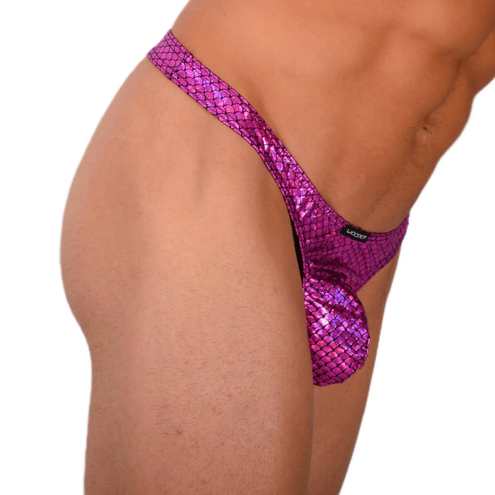 L Wojoer Sexy Reptile Pink Thong 33936 MX18 - SexyMenUnderwear.com