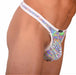 L Wojoer Sexy Silver Disco Thong 33940 MX18 - SexyMenUnderwear.com