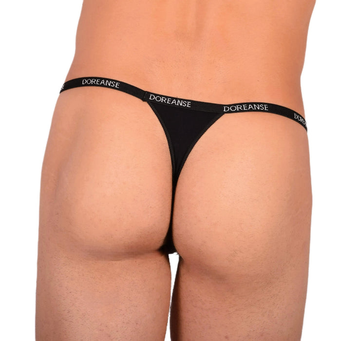 Large DOREANSE Strings Polyamide Black Thong 1390 11 - SexyMenUnderwear.com