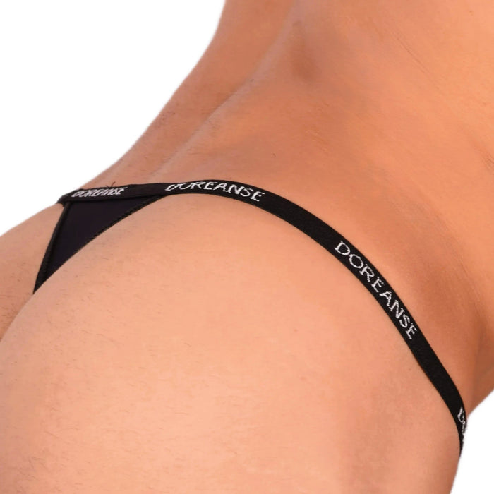 Large DOREANSE Strings Polyamide Black Thong 1390 11 - SexyMenUnderwear.com