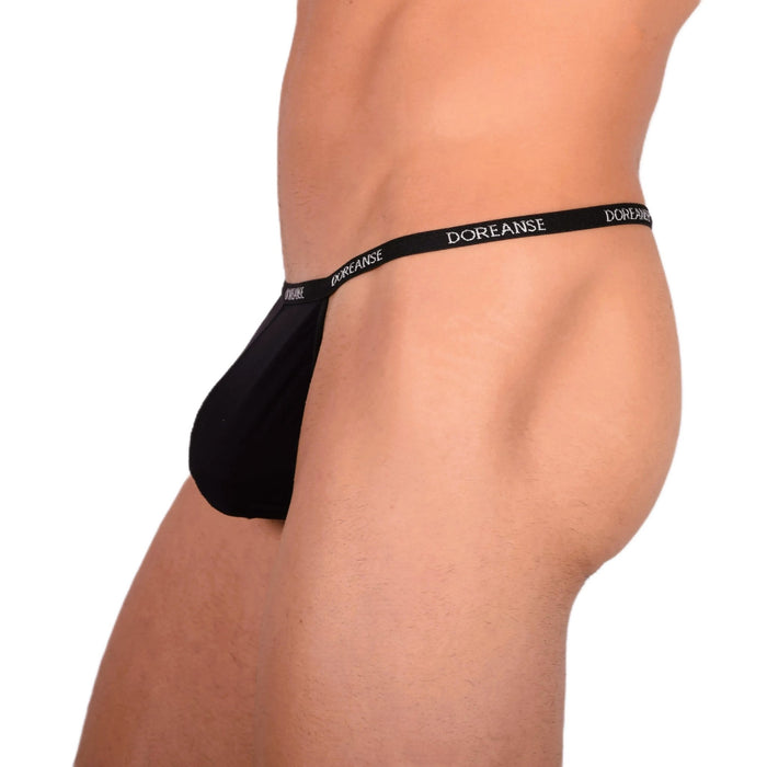 Large DOREANSE Strings Polyamide Black Thong 1390 11 - SexyMenUnderwear.com