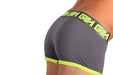 Large Garcon Model Boxer Trunk Neon Grey 3 - SexyMenUnderwear.com