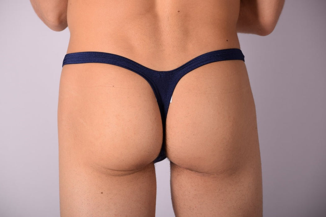 Large JOE SNYDER Polyamide Elastane Bulge Thong Navy BUL02 2 - SexyMenUnderwear.com