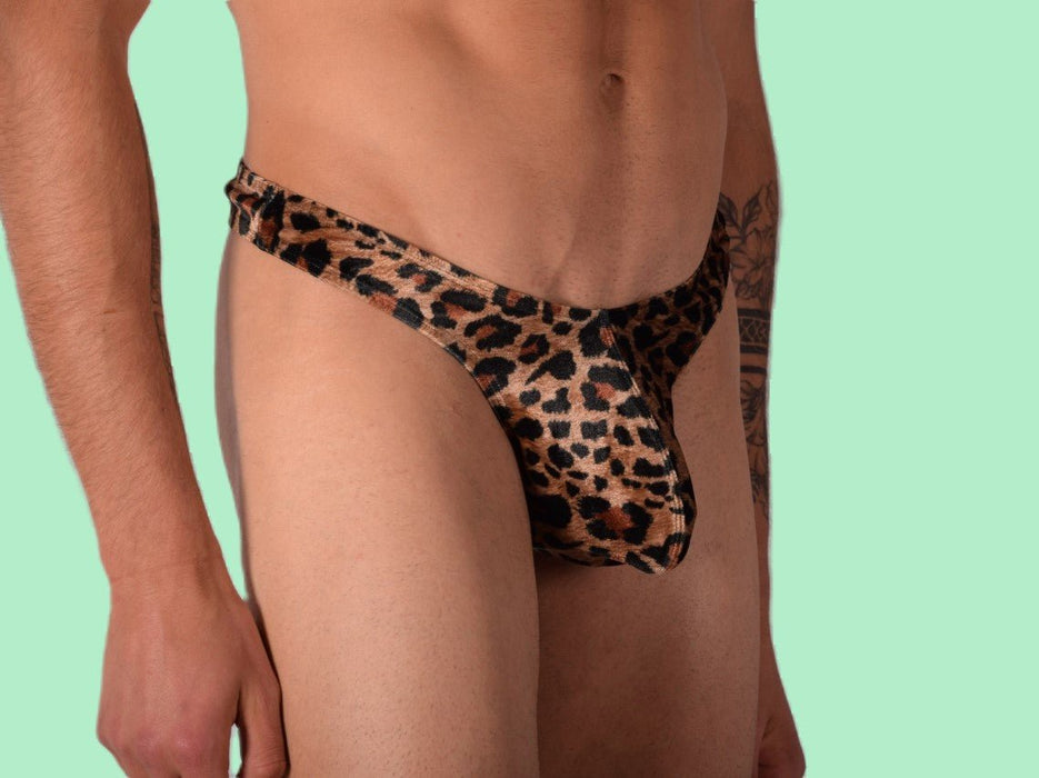 LARGE L'Homme Invisible String Bikini Leopard UW11 - MIC 3 - SexyMenUnderwear.com