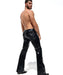 Large RUFSKIN Flare - Leg Pants GILT Onyx Metallic Reflective Finish Faux - Fly 13 - SexyMenUnderwear.com