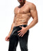 Large RUFSKIN Flare - Leg Pants GILT Onyx Metallic Reflective Finish Faux - Fly 13 - SexyMenUnderwear.com