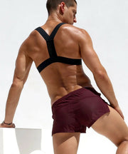 Large RUFSKIN Harness VITOR Slightly See Through Perforated Nylon MAHOGANY 613