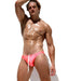 Large RUFSKIN Swim - Brief TUCK Luxury Swimwear Gleaming Metallic Neon Coral 54 - SexyMenUnderwear.com