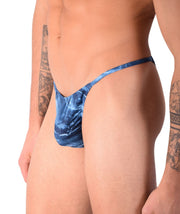 Large SKINZ Tanning Thong Blue print 2159 30" 32" 15