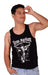 LARGE SMU Gym King Tank top Black and White 33739 MX16 - SexyMenUnderwear.com