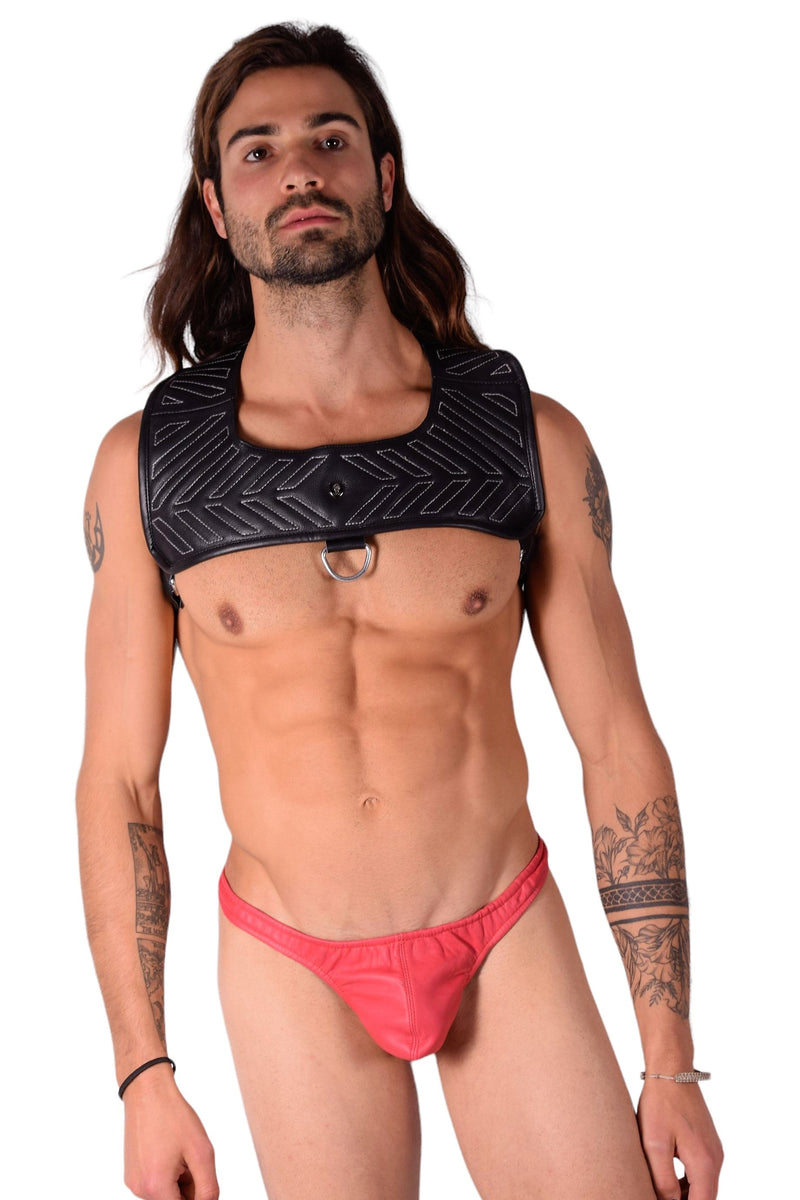 Leather Roman Leather top black