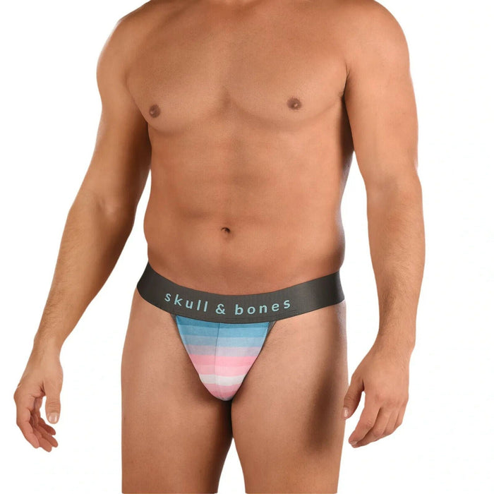 Limited Thong SKULL & BONES Trans Pride Stripe Heather TIE DYE Thong 8 - SexyMenUnderwear.com