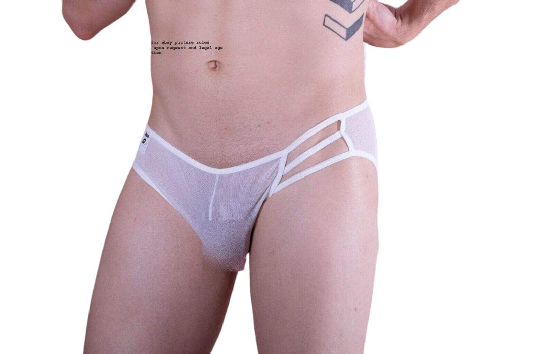 L/XL MOB EroticWear Super Sexy Mens Underwear Side Way Mesh white MBL33 33