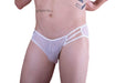 L/XL MOB EroticWear Super Sexy Mens Underwear Side Way Mesh white MBL33 3 - SexyMenUnderwear.com