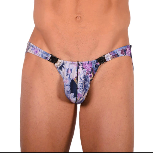 M Gregg Homme Sexy Detachable Floral Explosion Brief 33947 MX18 - SexyMenUnderwear.com