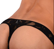 M L'Homme Invisible Sexy Black Mesh Thong 33948 MX185
