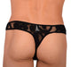 M L'Homme Invisible Sexy Black Mesh Thong 33948 MX18 - SexyMenUnderwear.com