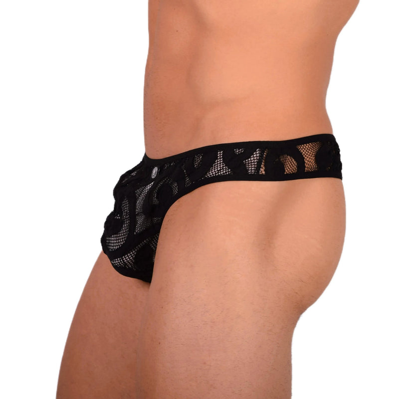 M L'Homme Invisible Sexy Black Mesh Thong 33948 MX182