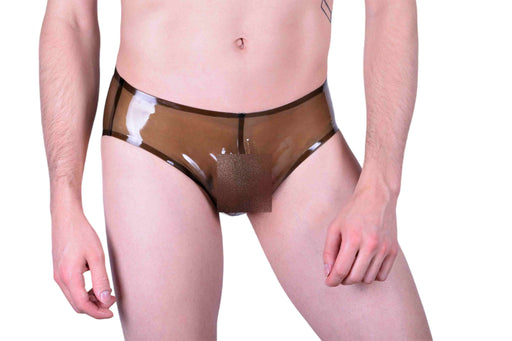 M POLYMORPHE Men's Latex Brief Rubber Underwear smoke UN-015A