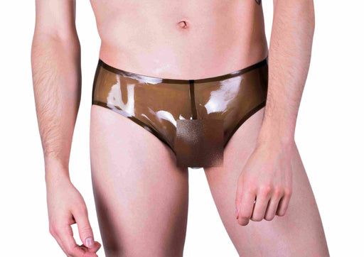 Men's latexlatex men's shorts rubber underwear exotic panties see through  clear